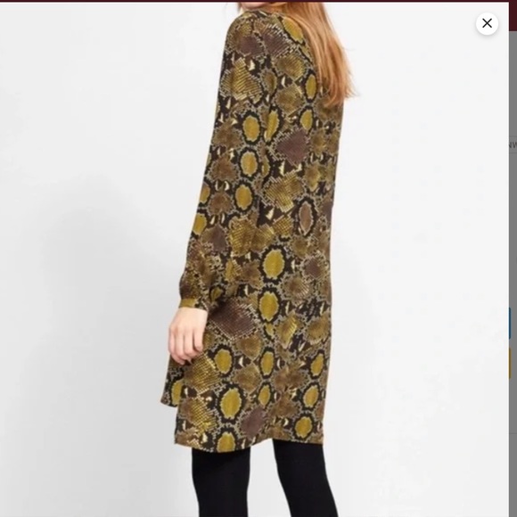 Zara Snakeskin Print Dress Sz L EUC - Picture 2 of 13